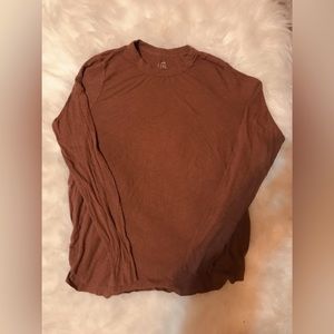 aerie real soft dark pink long sleeve